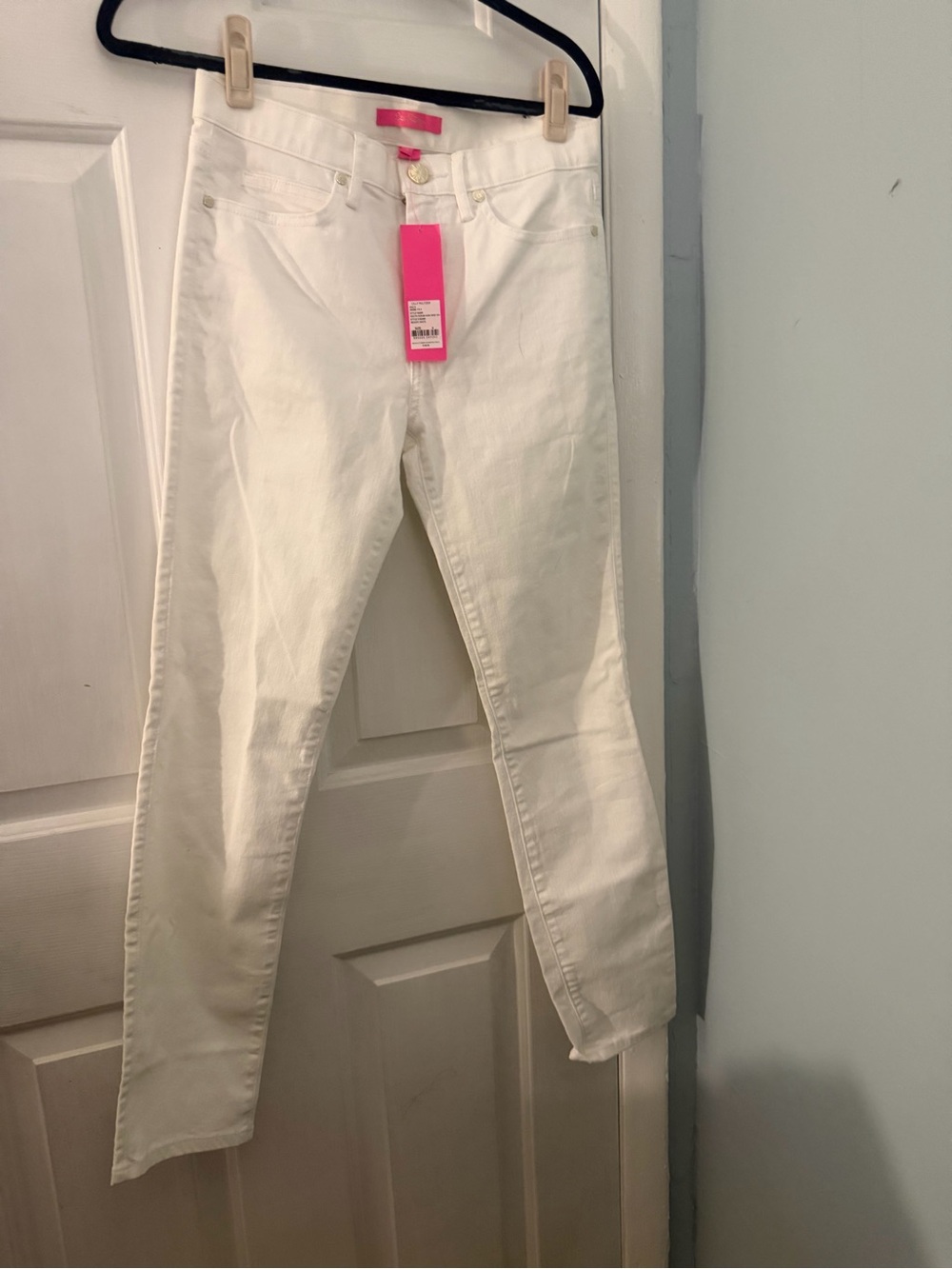 Lilly Pulitzer South Ocean High Rise Skinny Jeans Size 4 White NWT $148